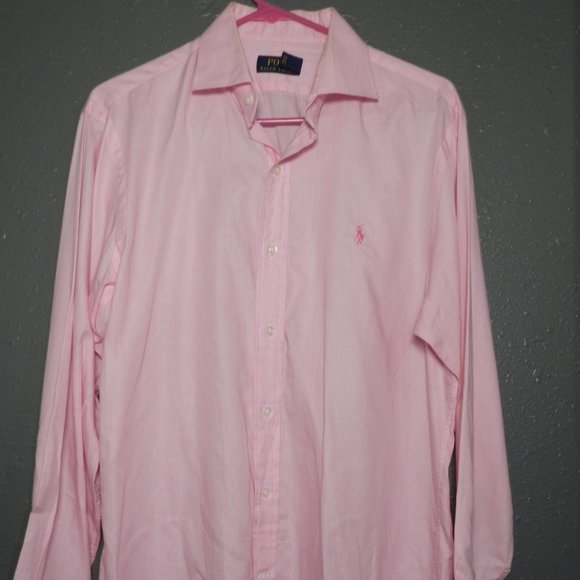 Polo Ralph Lauren Other - Polo Ralph Lauren Mens Pink Button Down Collared Long Sleeve Shirt Size 15 1/2